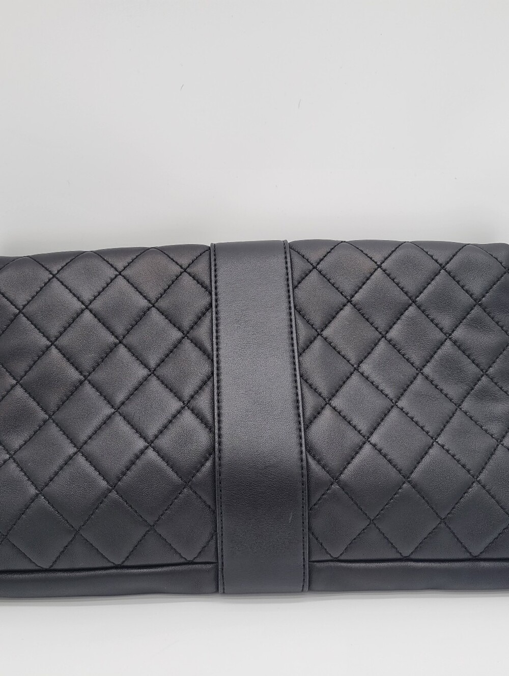 Authentic Chanel Quilted Leather Black Clutch - Picture 2 of 9